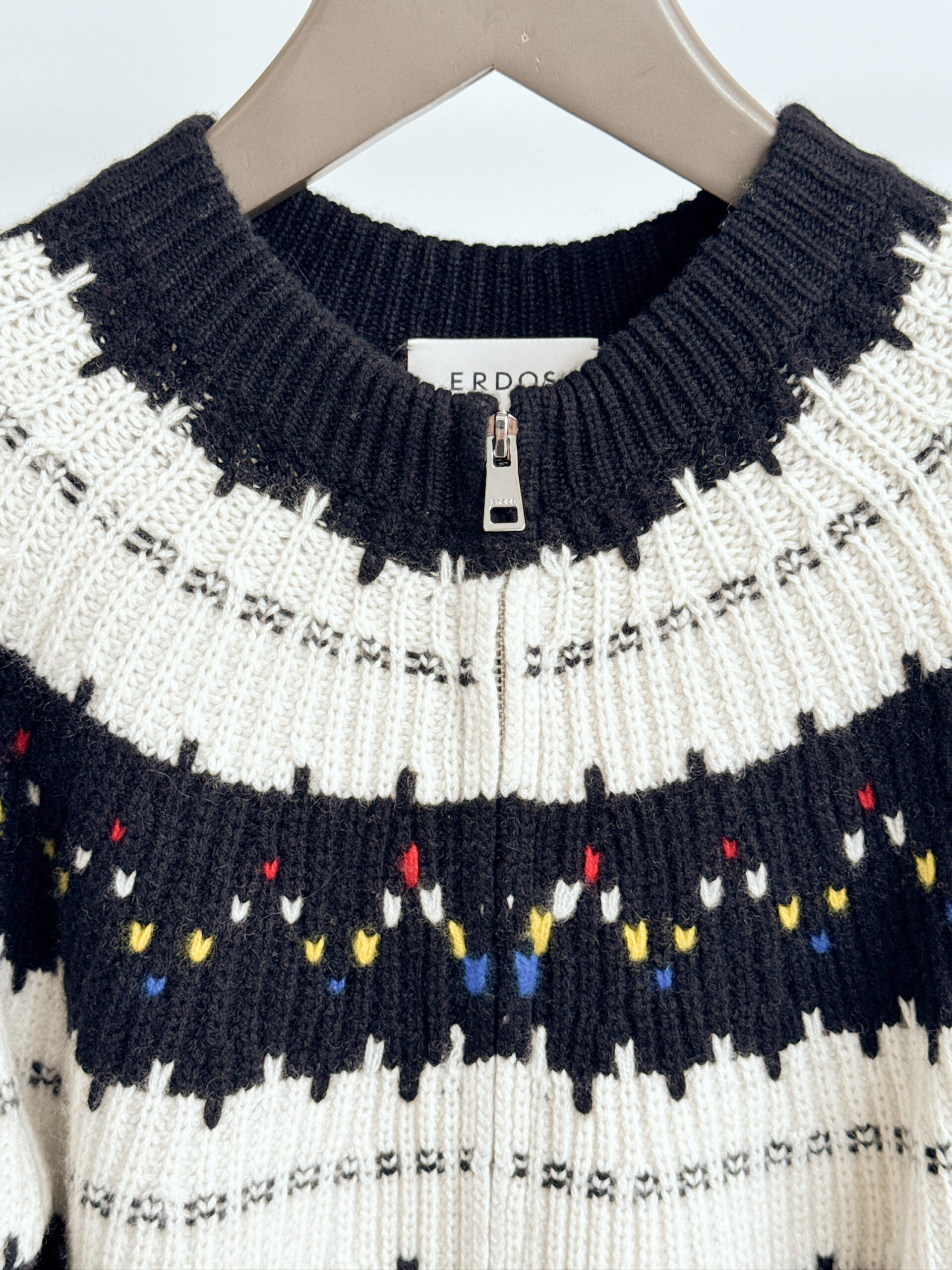 オルドス ジップアップ カシミヤ100 ニットカーディガン