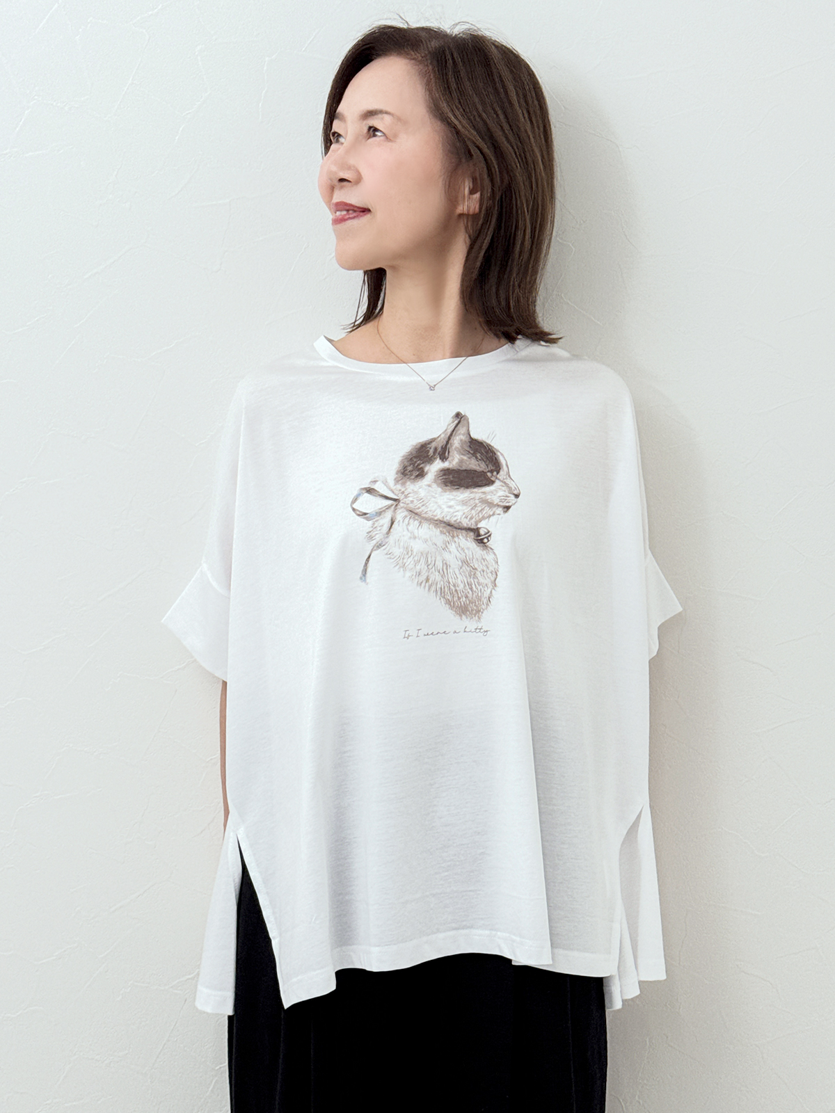 スタッフデザインT    愛猫「ミー」とつくった、猫Tシャツ