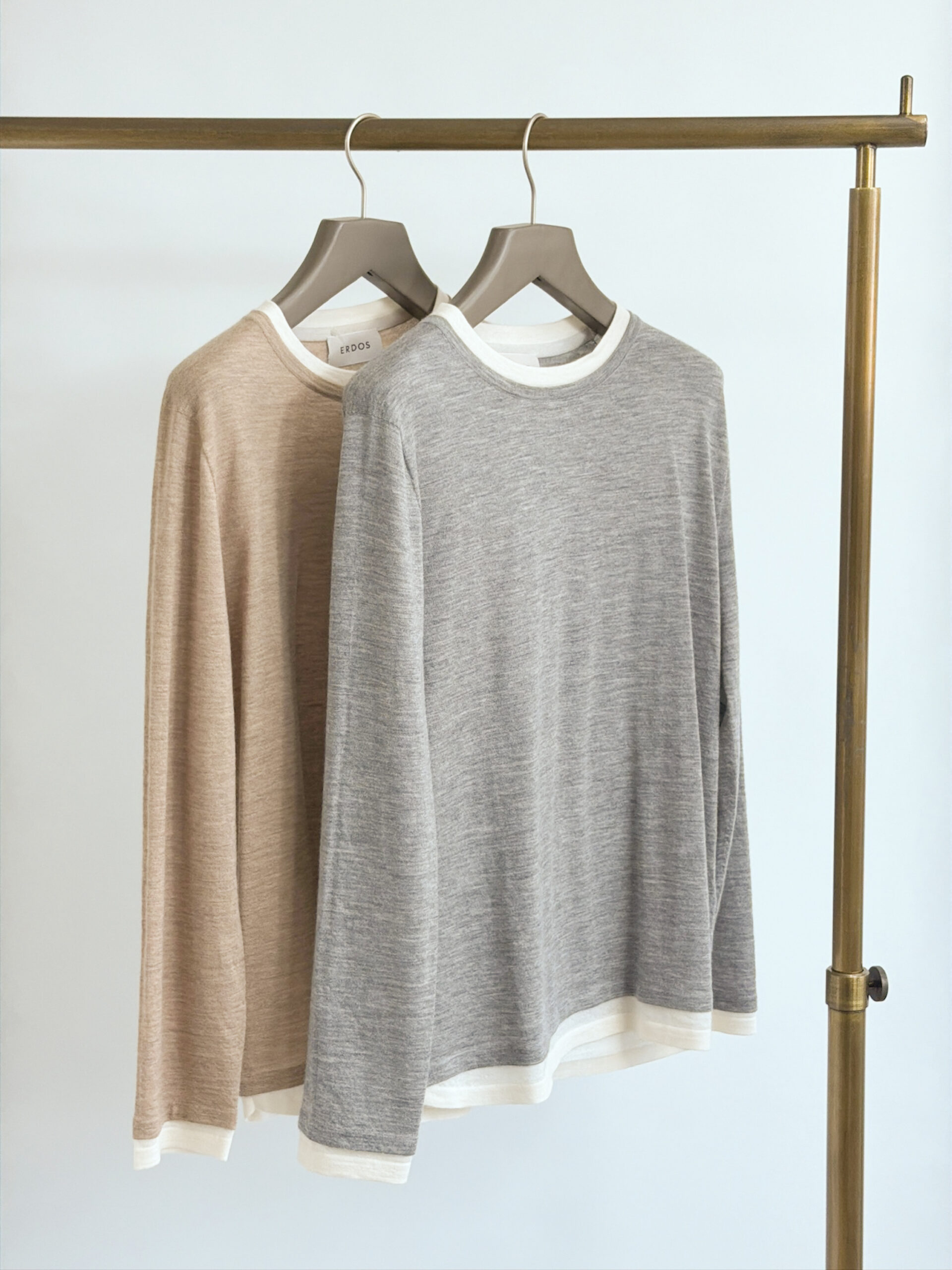 オルドス フェイクレイヤード カシミヤ100ニット
