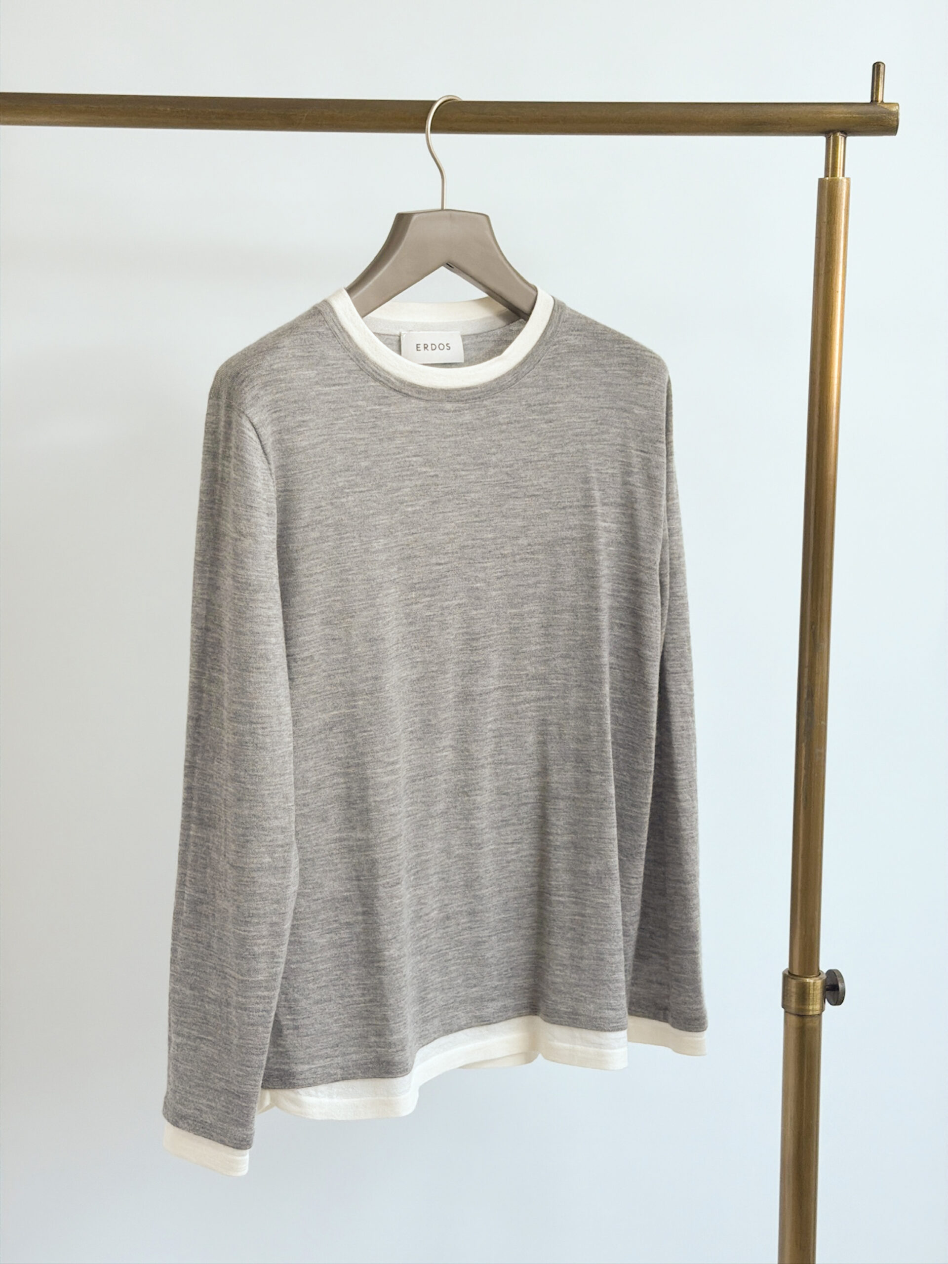 オルドス フェイクレイヤード カシミヤ100ニット