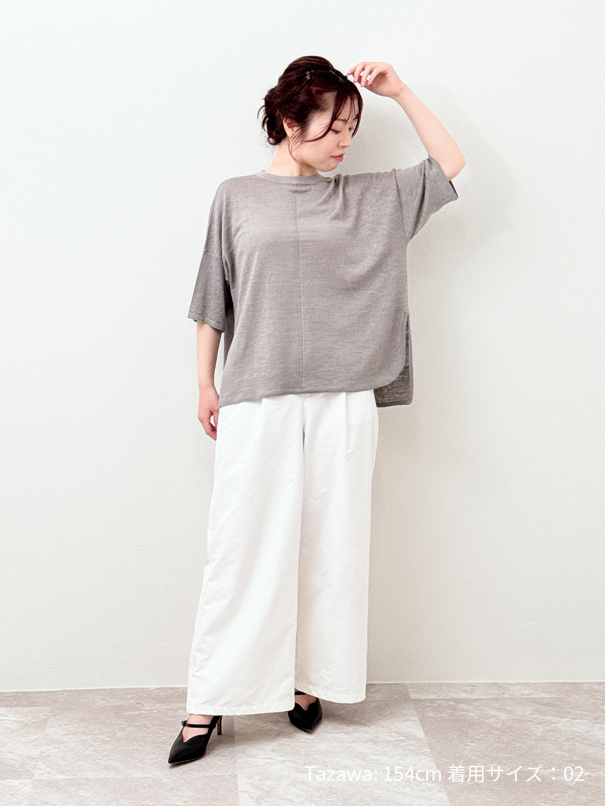 麻100ゆったりプルオーバー　サステナブル