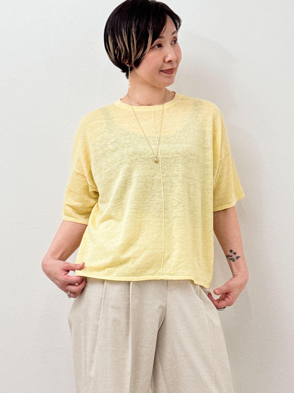 麻100ゆったりプルオーバー　サステナブル