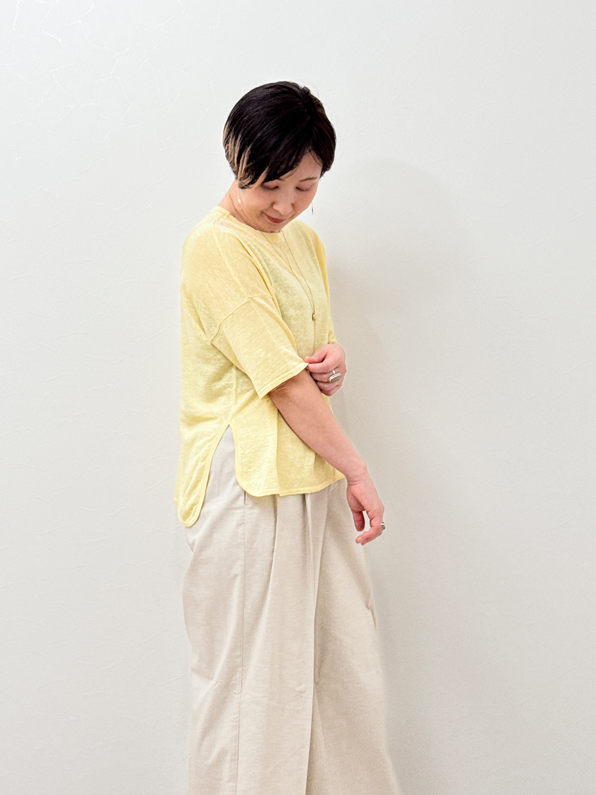 麻100ゆったりプルオーバー　サステナブル