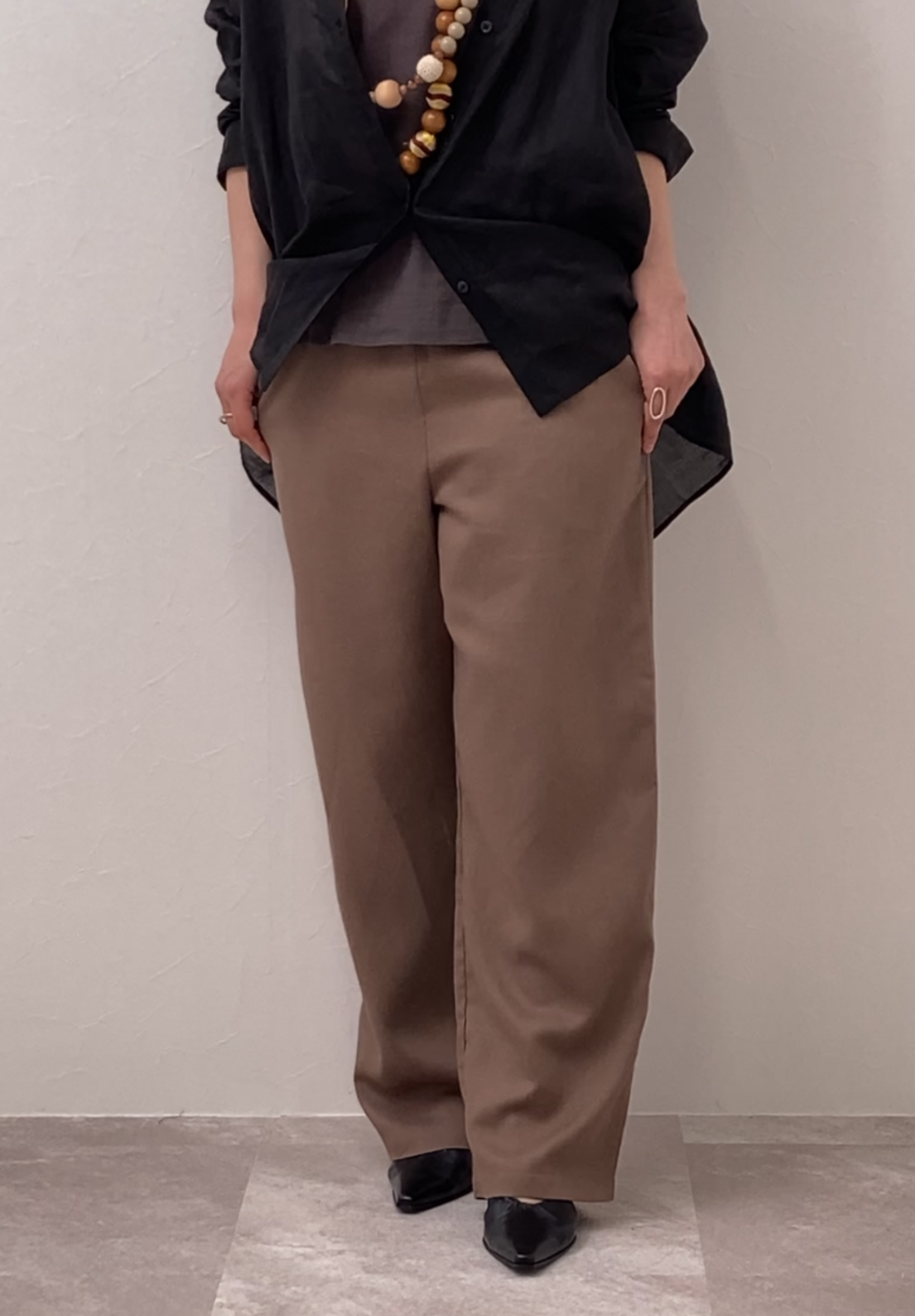 リヨセルリネン イージーワイドパンツ