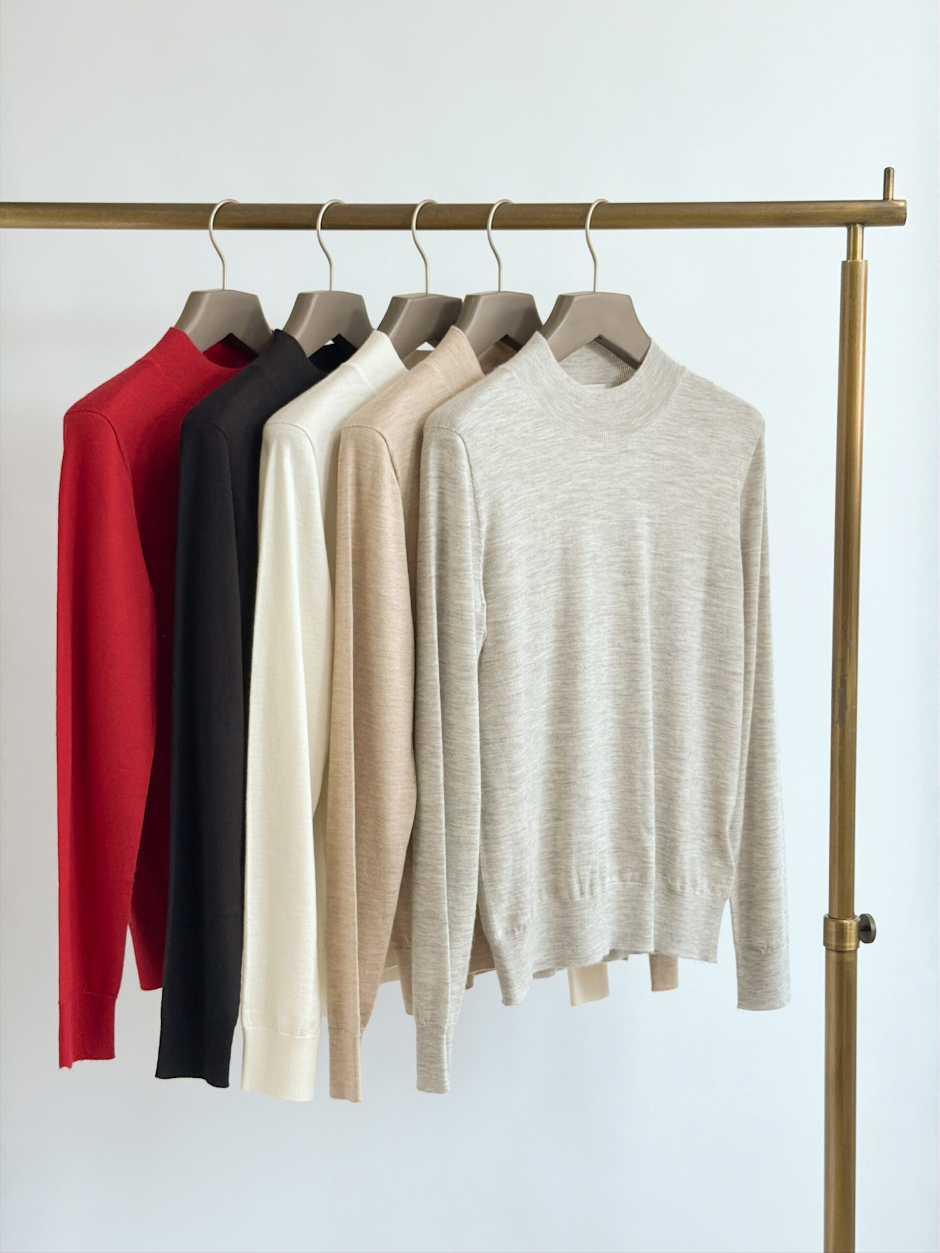 オルドス カシミヤ100 モックネックニット