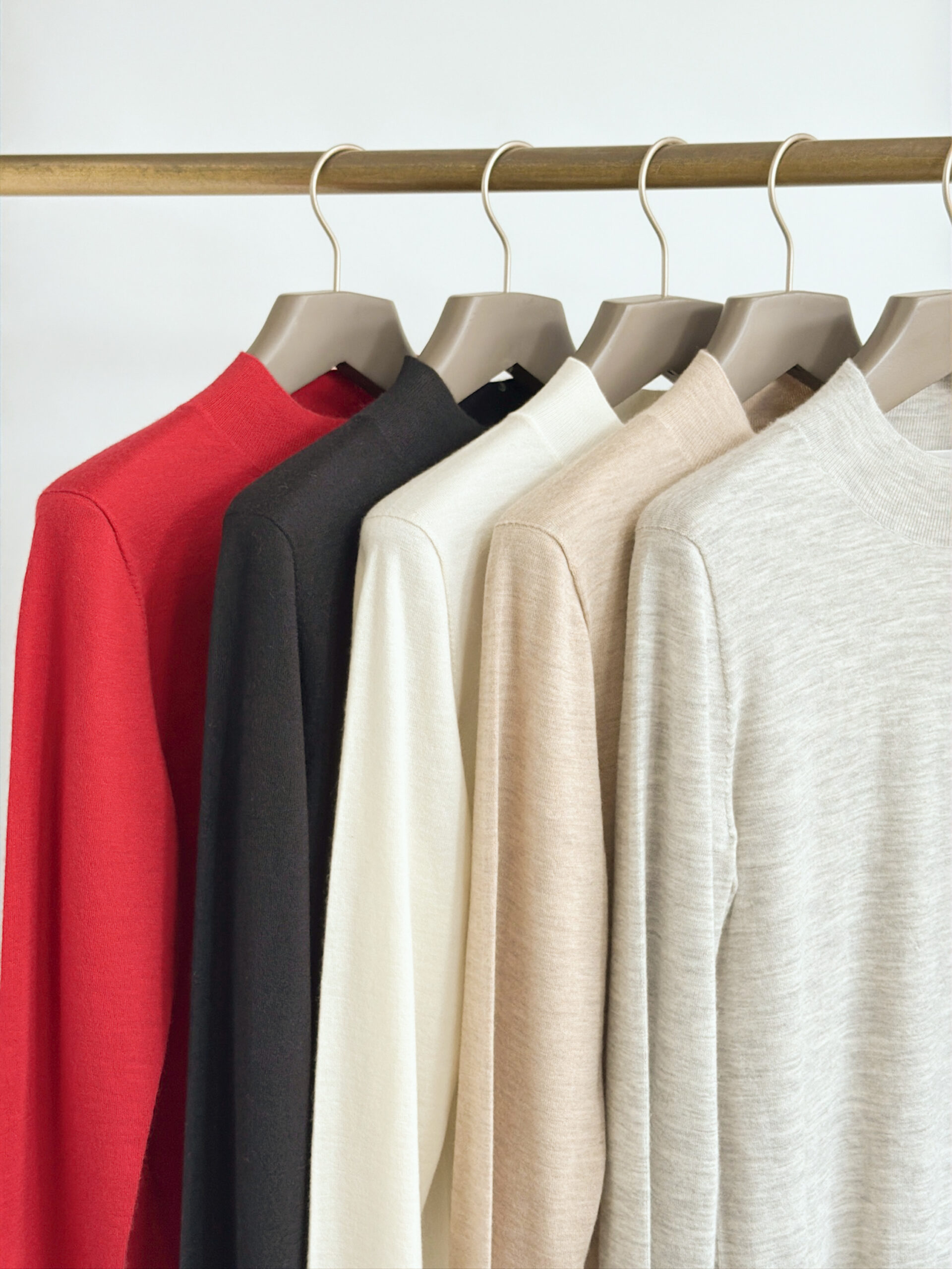 オルドス カシミヤ100 モックネックニット