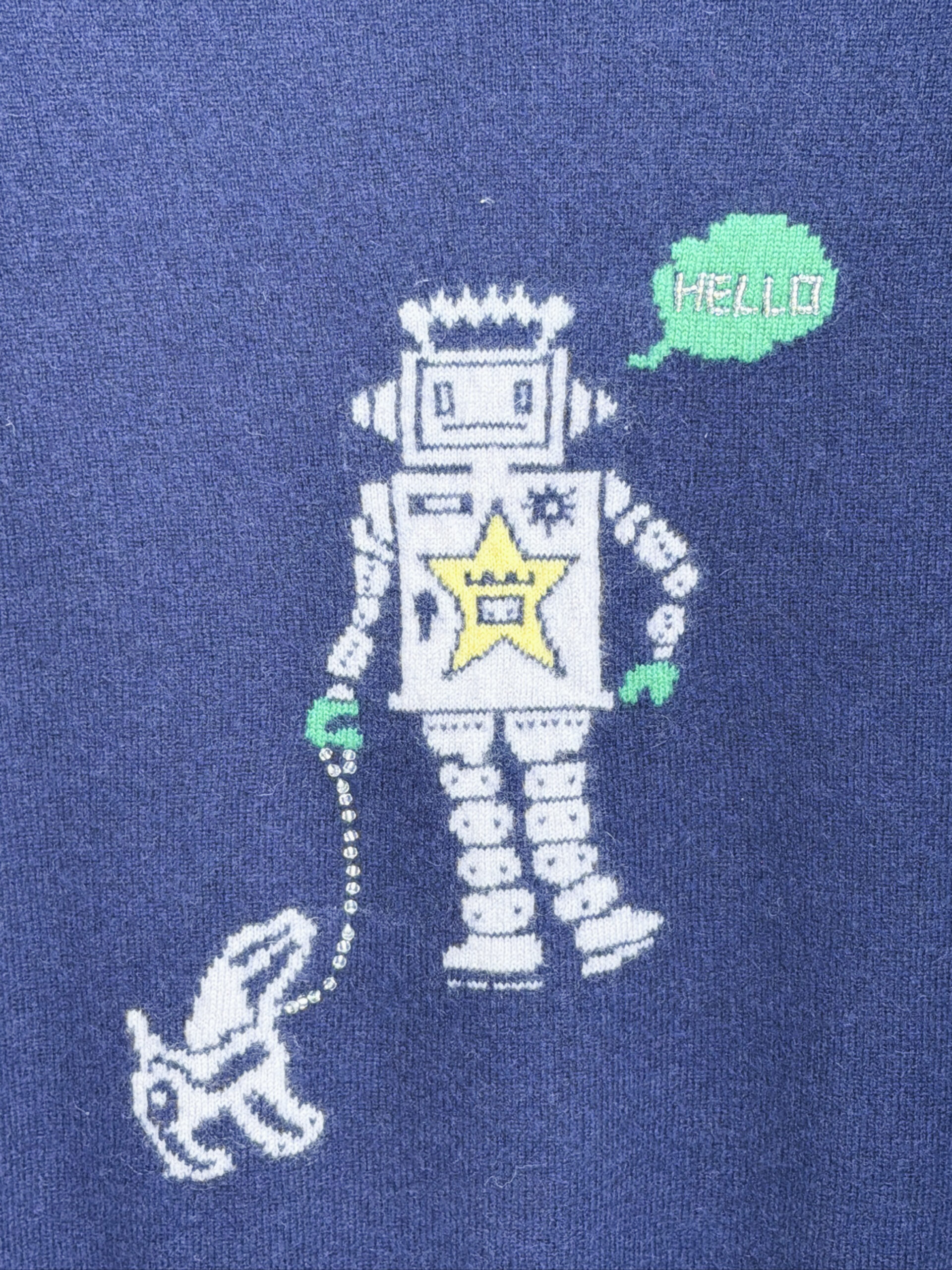 セモア ロボットモチーフニットプルオーバー