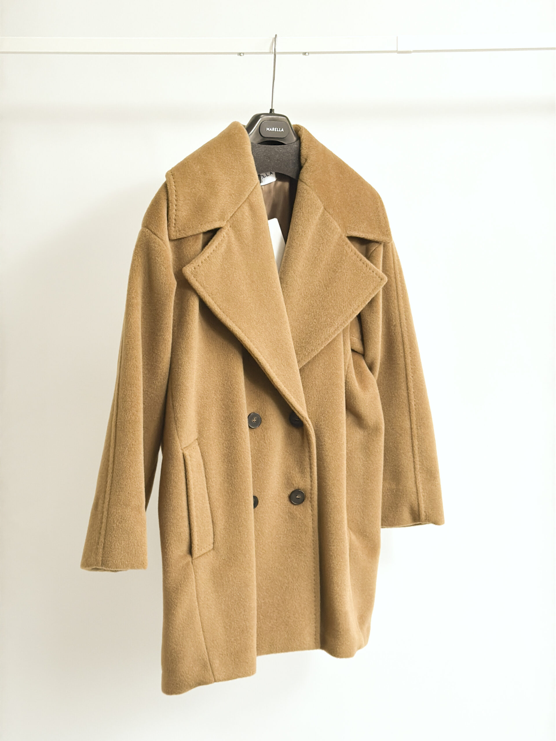 マレーラ ウールダブルブレストロングコート
